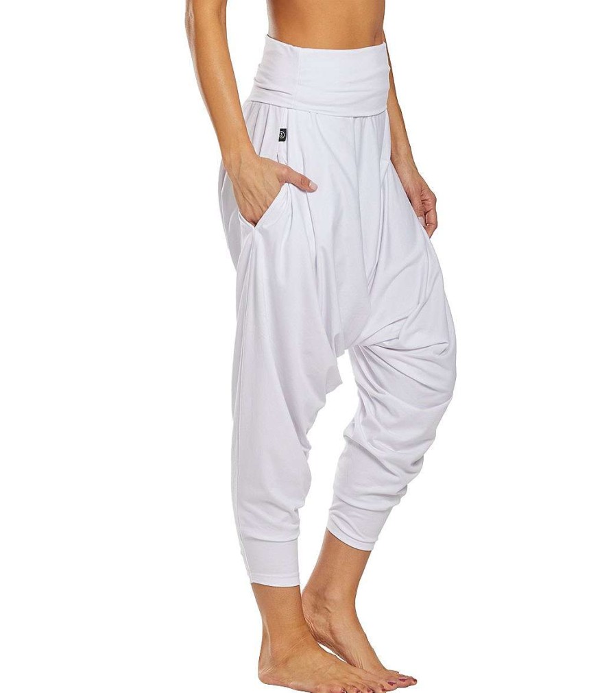 Clothing Buddha Pants Yoga Pants | San Fran Organic Bamboo Harem Pants White