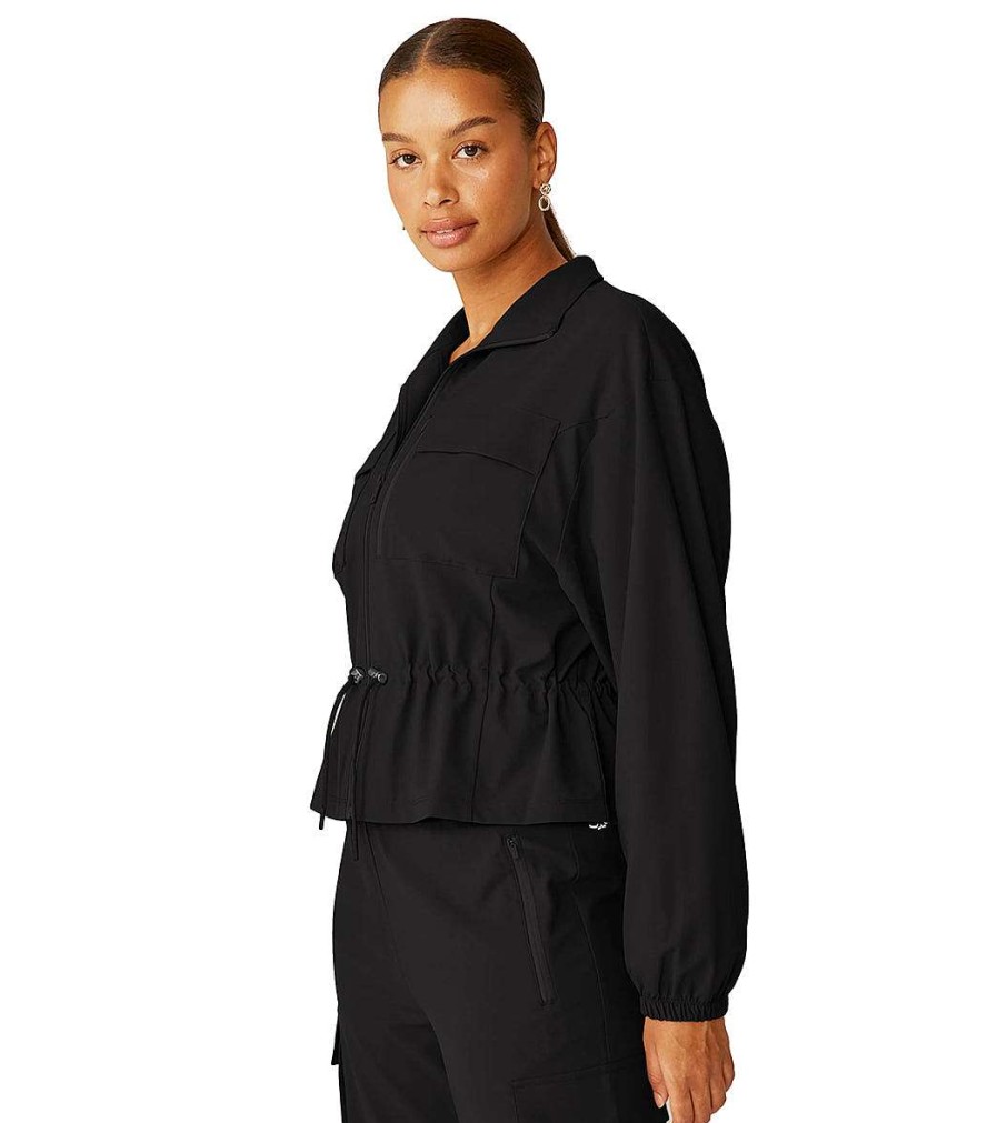 Clothing Beyond Yoga Yoga Jackets & Sweatshirts | City Chic Jacket Black