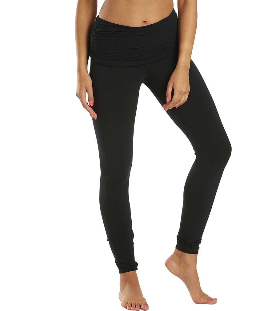 Clothing Hard Tail Yoga Leggings | Scrunchy Waistband Ankle Leggings Black