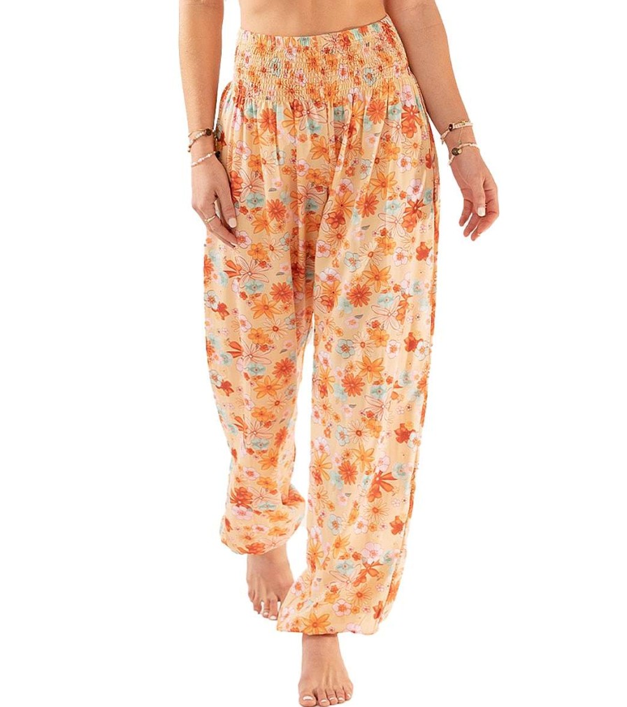 Clothing Lotus and Luna Yoga Pants | San Clemente Harem Pants Mustard