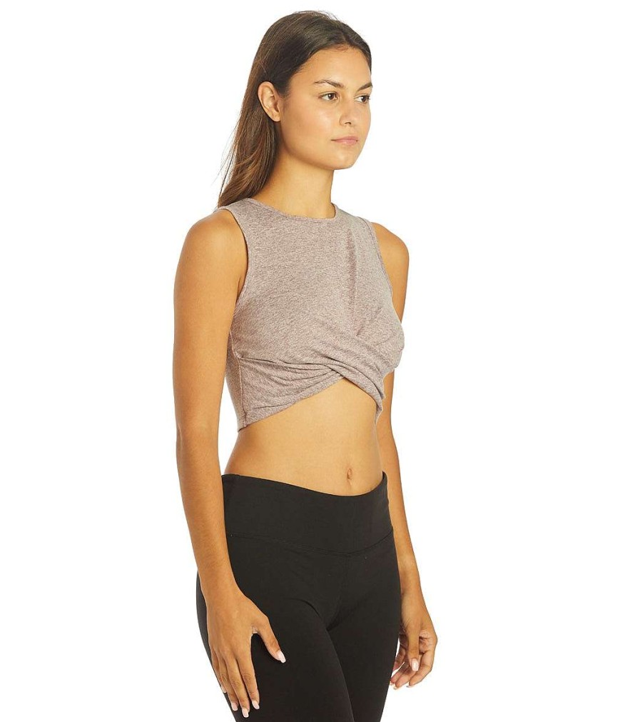 Clothing Zobha Yoga Tops | Melange Twist Crop