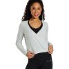 Clothing Spiritual Gangster Yoga Jackets & Sweatshirts | Surplice Smock Wrap Heather Ash