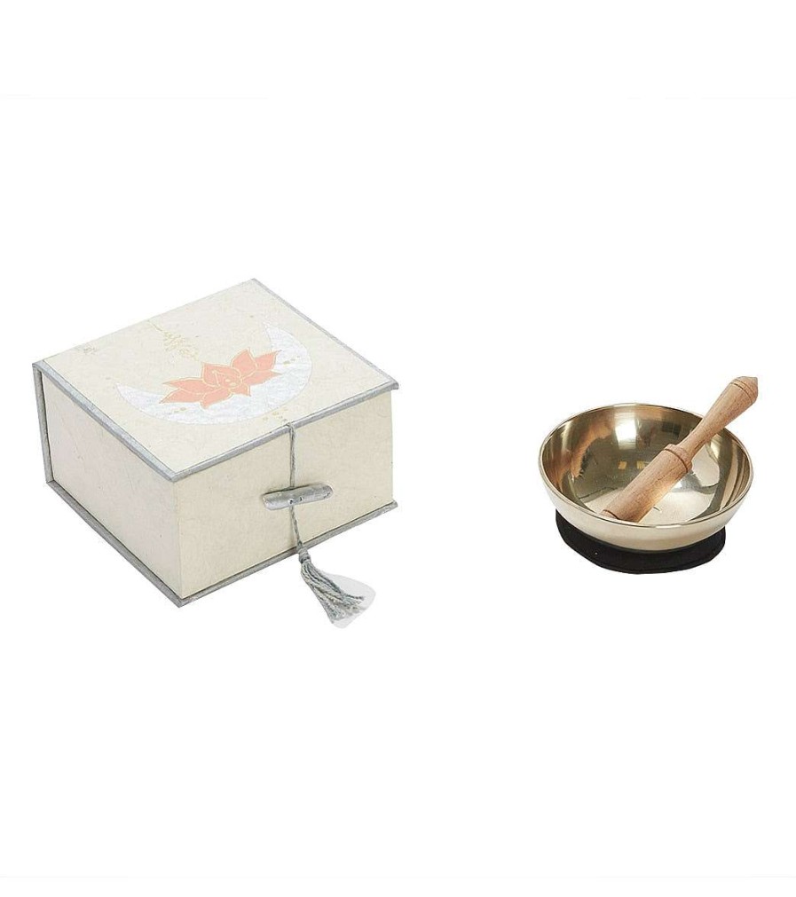 Meditation dZi | Meditation Bowl Box: 4" Lotus Moon Multi