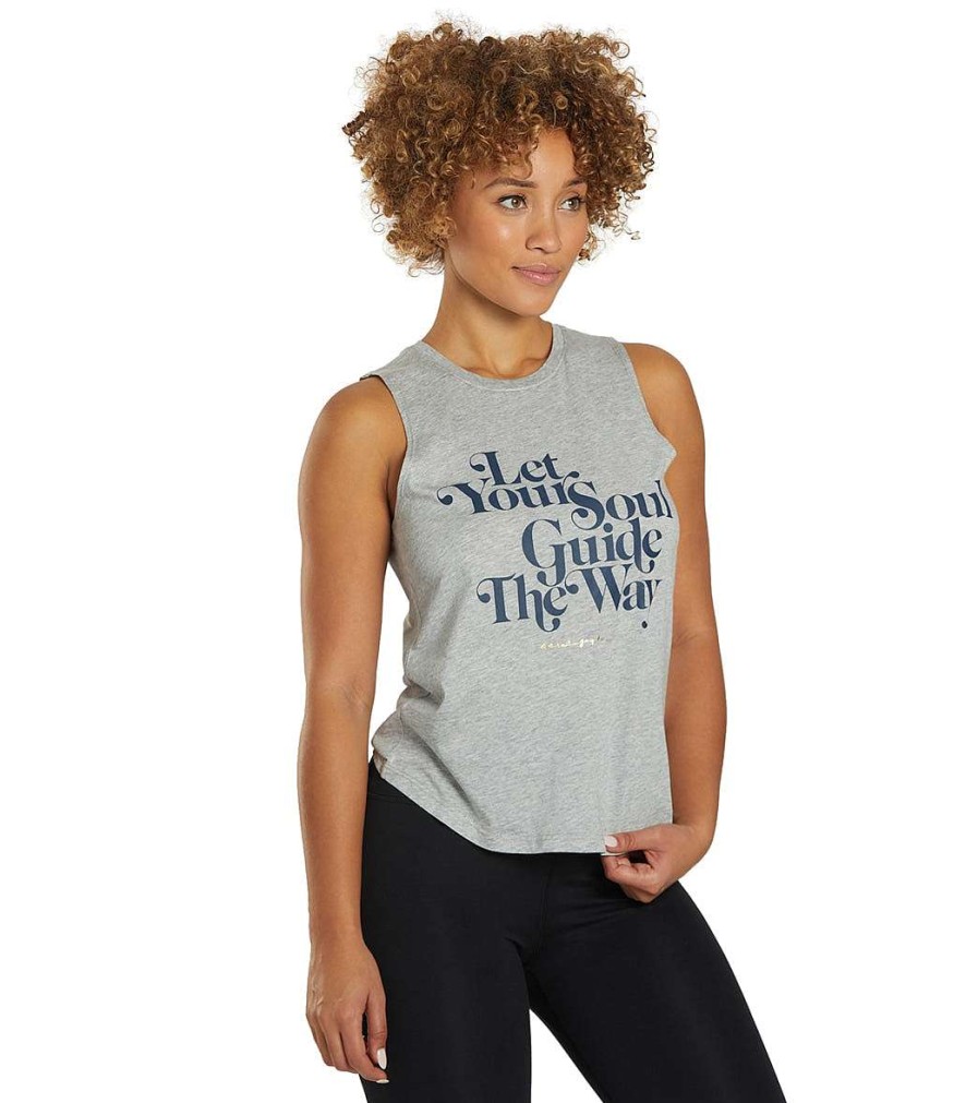 Clothing Spiritual Gangster Yoga Tops | Soul Muscle Tank Heather Grey