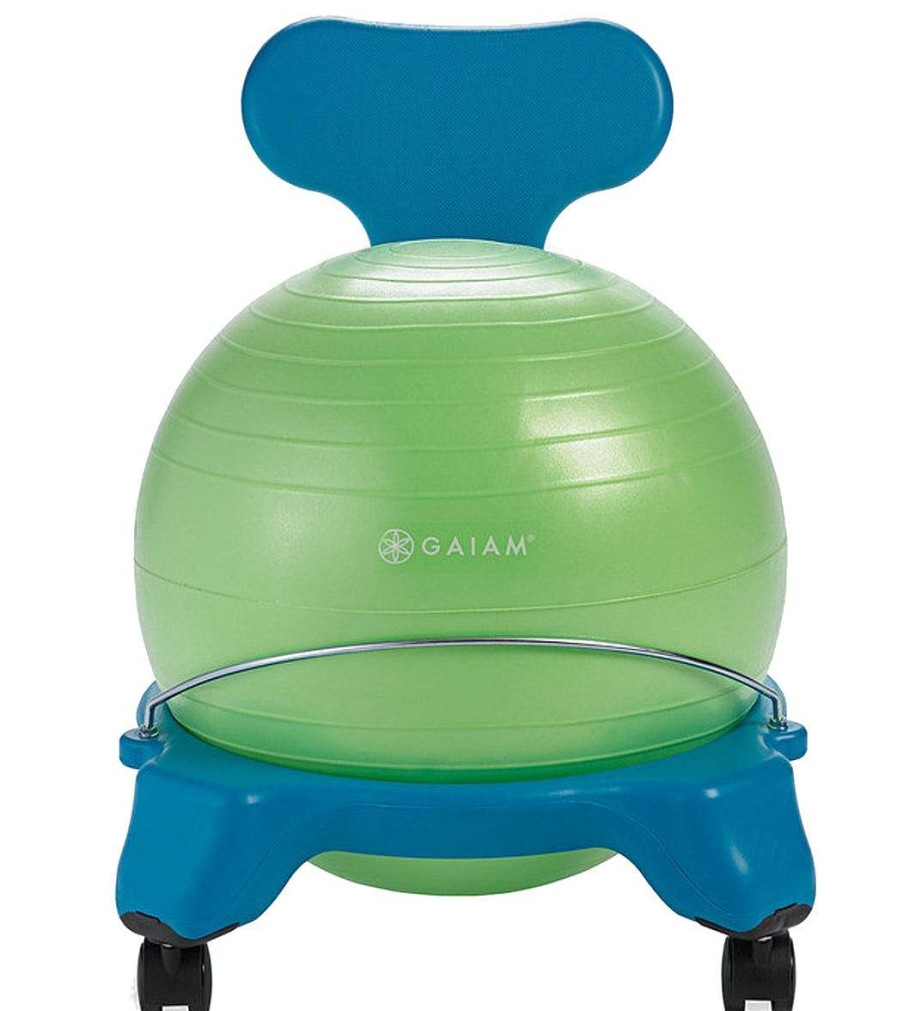 Yoga Mats & Props Gaiam | Kid'S Yoga Balance Ball Chair Teal/Lime