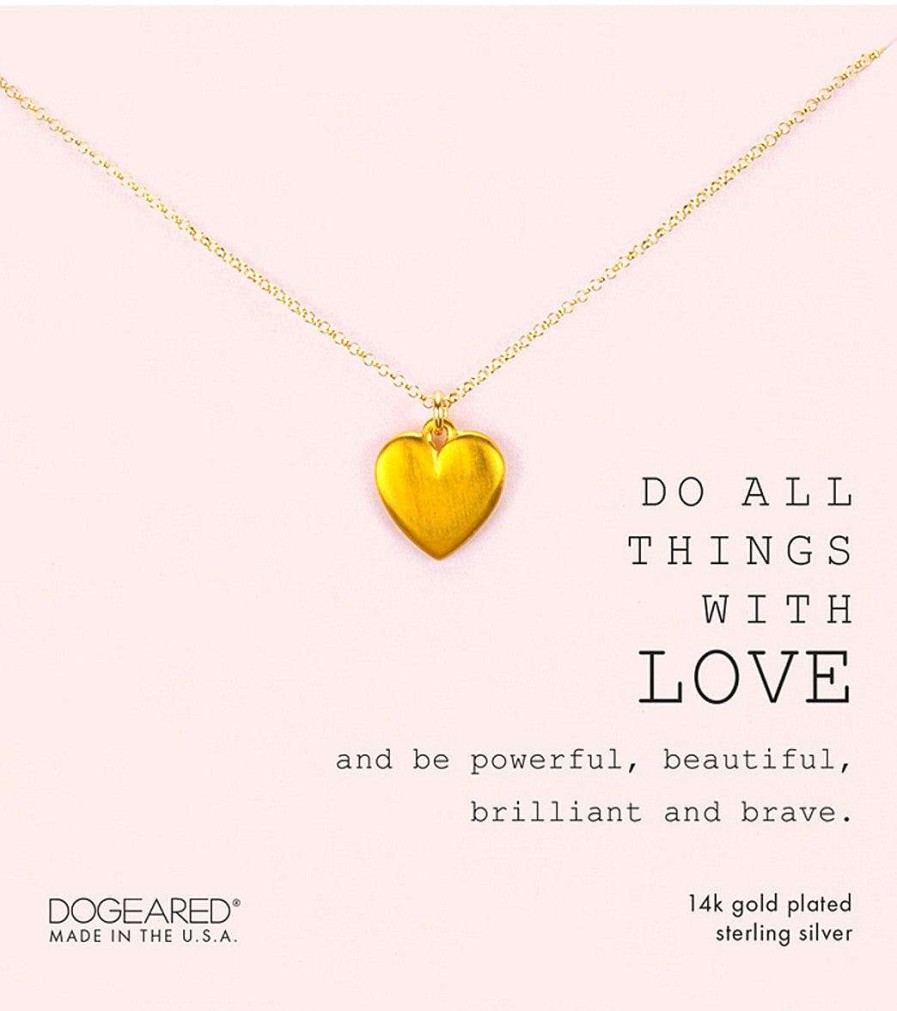 Accessories Dogeared | Do All Things With Love Necklace Gold