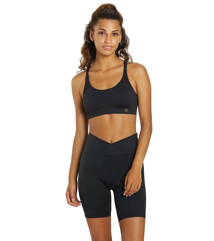 Clothing Balance Collection Yoga Shorts | Crossover Bermuda Black