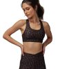 Clothing Spiritual Gangster Yoga Sports Bras | Studio Dream Tech Bra Chocolate Animal Print