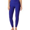 Clothing Beyond Yoga Yoga Leggings | Spacedye Centered Midi Leggings Sapphire Blue Heather