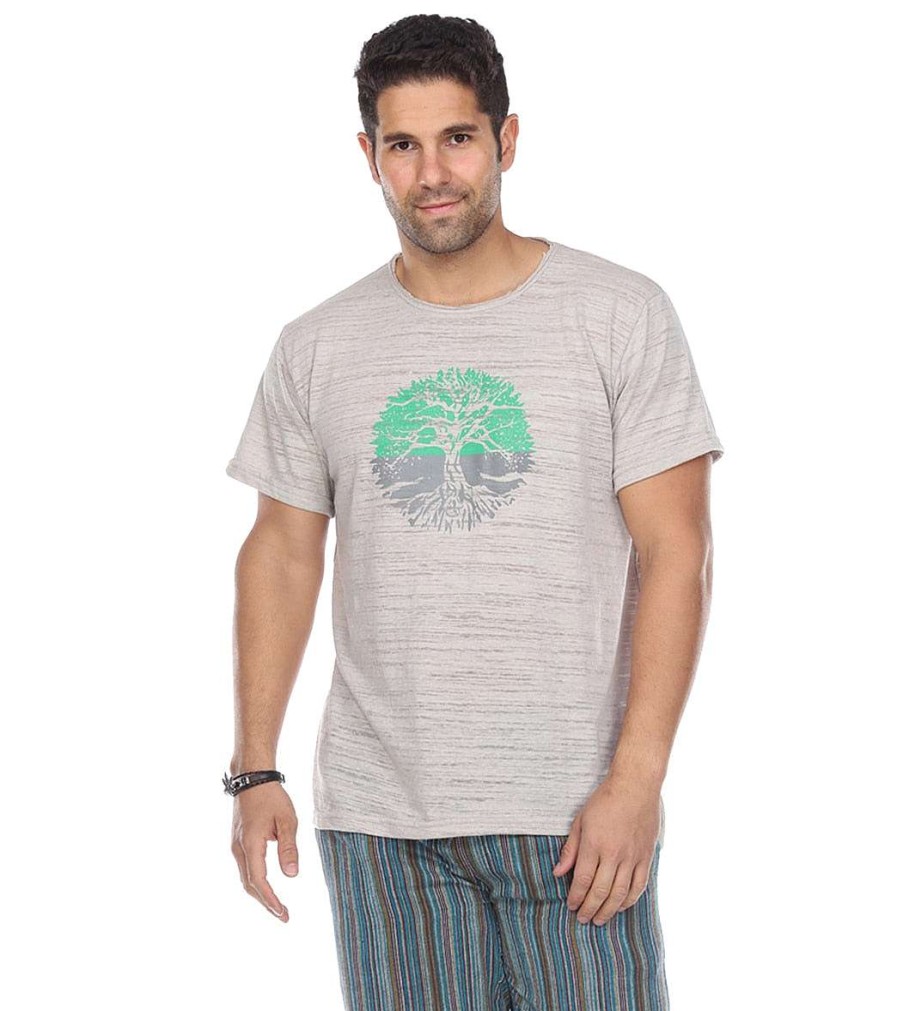 Clothing Yak & Yeti Men'S Yoga Shirts | Men'S T-Shirt Tree Of Life Print