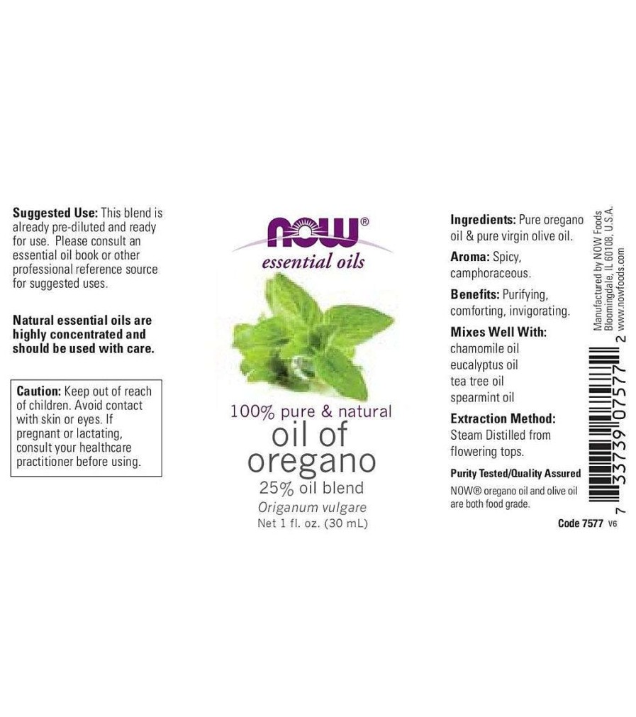 Home & Wellness NOW | 100% Pure & Natural Oil Of Oregano 25% Oil Blend 1 Oz