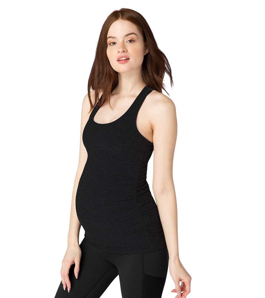 Clothing Beyond Yoga Yoga Support Tanks | Supplex Maternity Long Racerback Cami Jet Black