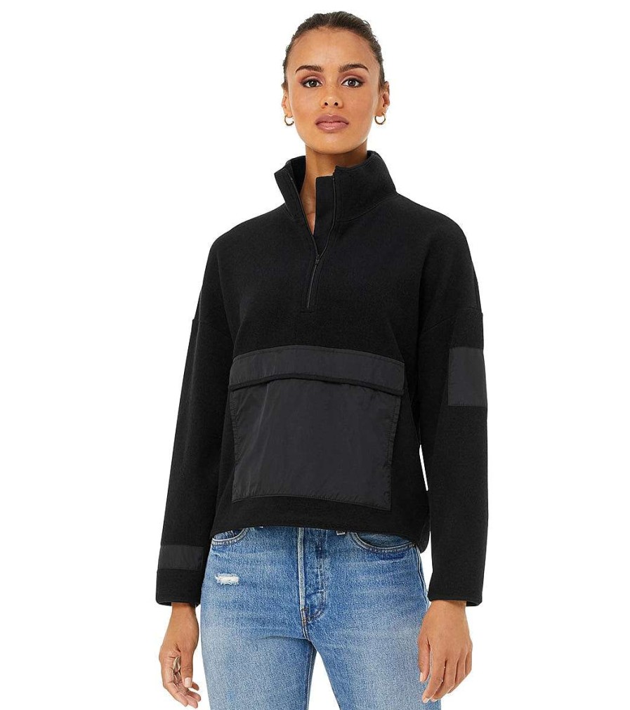 Clothing Bella + Canvas Yoga Jackets & Sweatshirts | Sueded 1/2 Zip Pullover