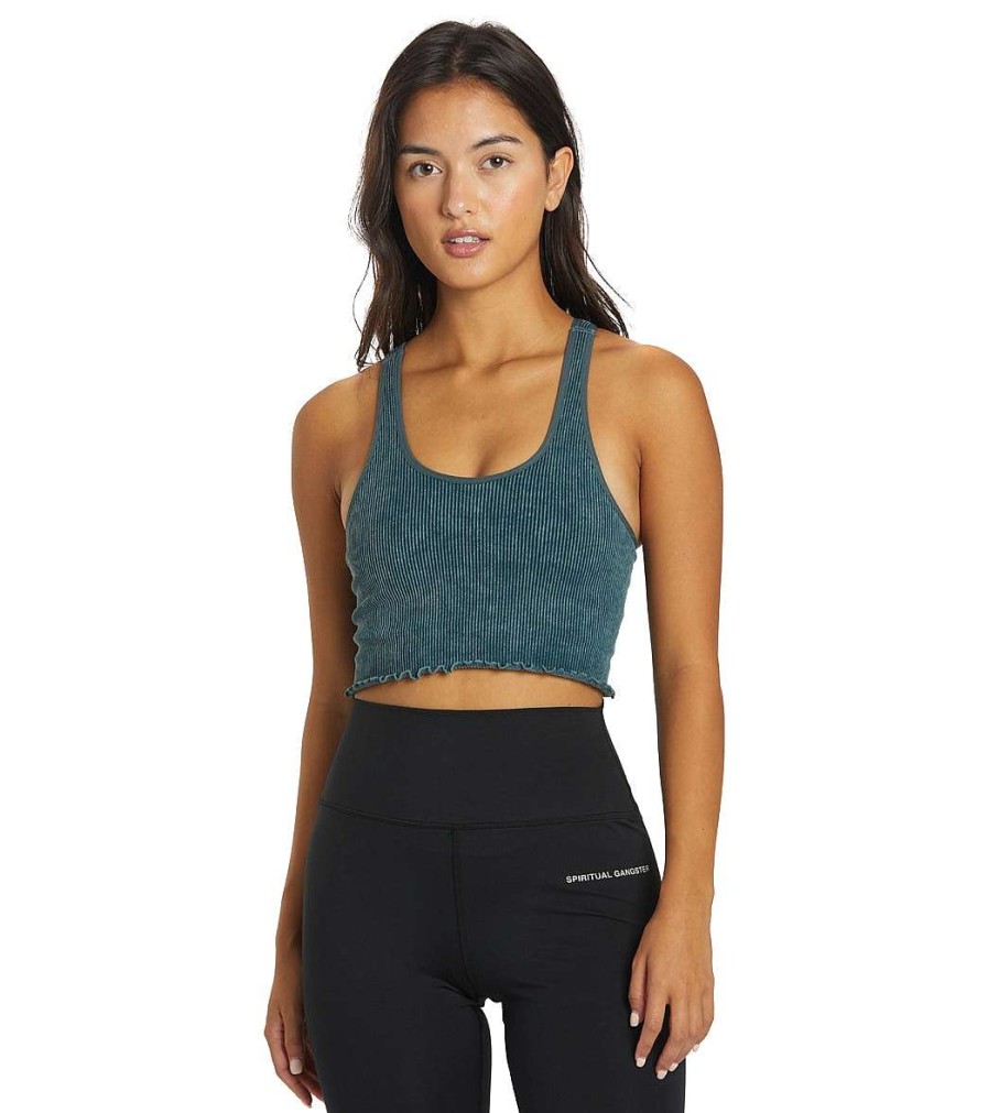 Clothing Spiritual Gangster Yoga Support Tanks | Mineral Wash Amor Tank Foliage Mineral Wash