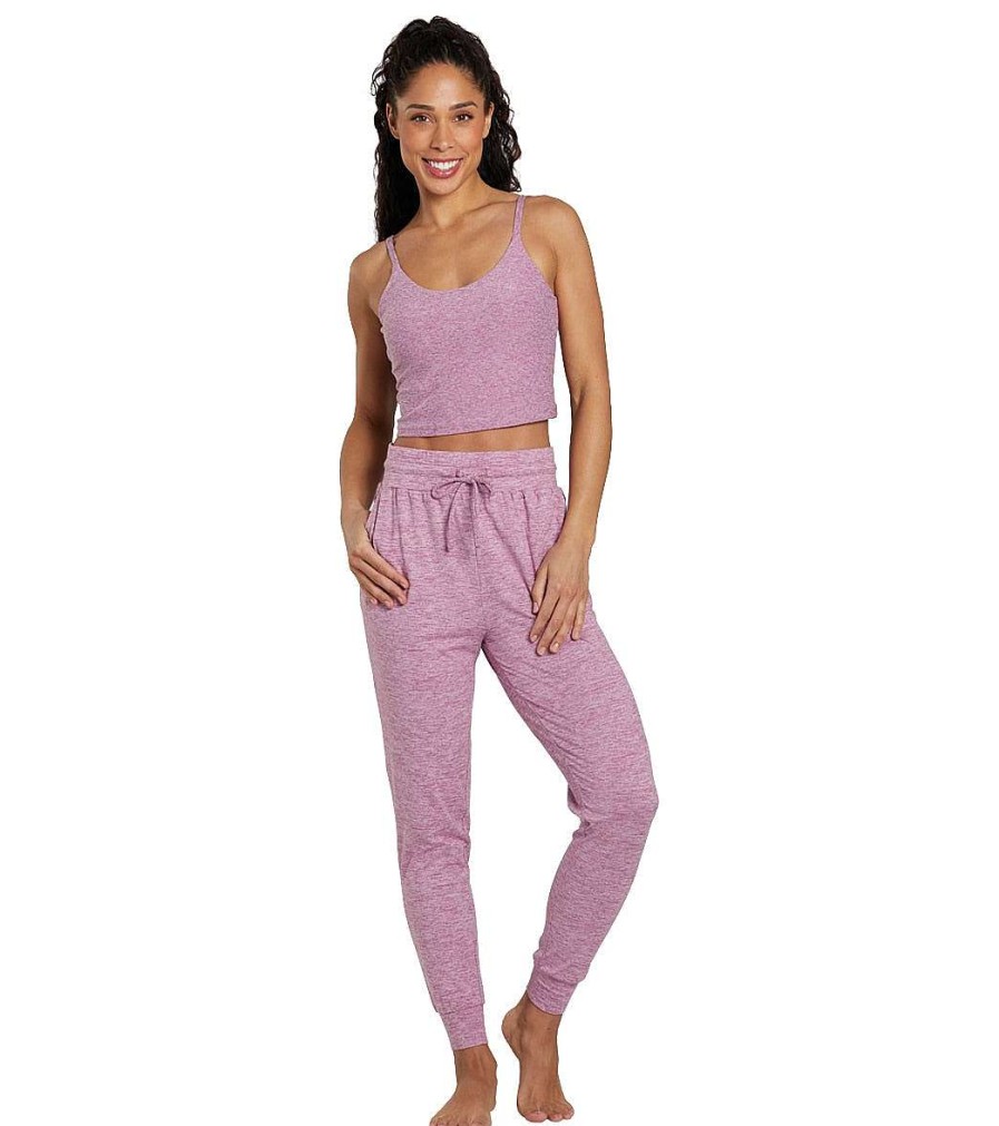 Clothing Tavi Yoga Pants | Brushed Knit Hw Jogger Berry Space Dye