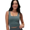 Clothing Spiritual Gangster Yoga Support Tanks | Amara Wide Rib Seamless Tank Winter Thyme