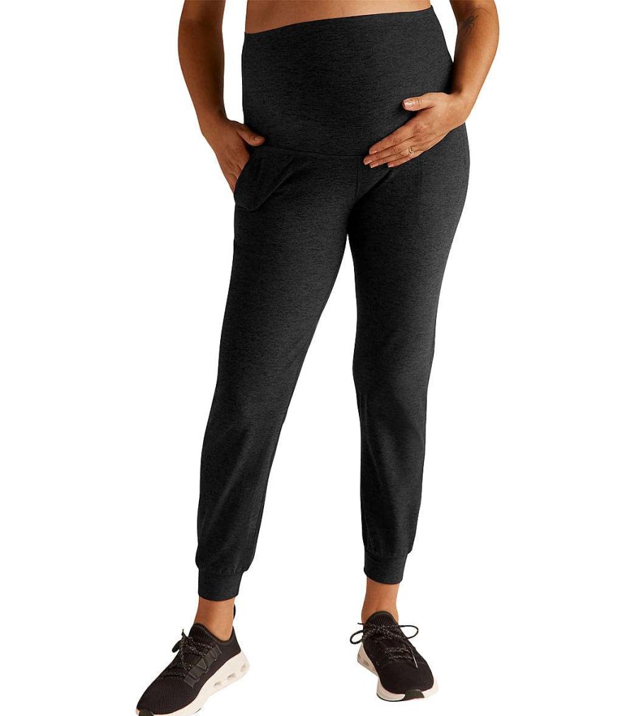 Clothing Beyond Yoga Yoga Pants | Spacedye Beyond The Bump Maternity Midi Joggers Darkest Night