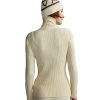 Clothing Varley Yoga Jackets & Sweatshirts | Esme Rib Roll Neck Whitecap Grey