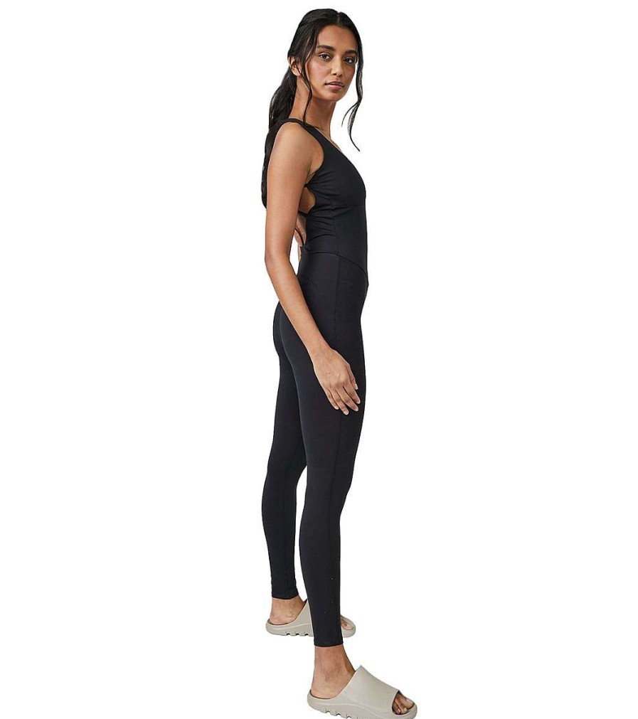 Clothing Free People Yoga Leotards & Jumpsuits | Elevate Onesie Black