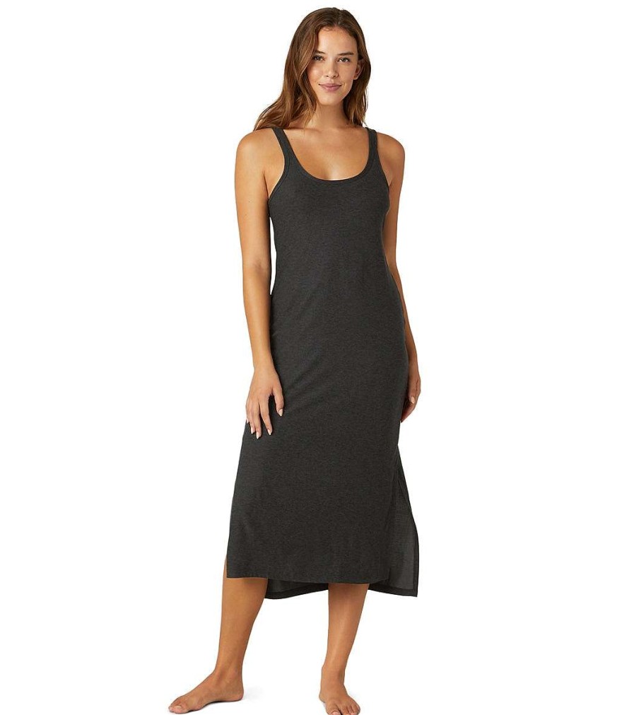 Clothing Beyond Yoga Yoga Dresses & Skirts | Featherweight Resort Dress Darkest Night