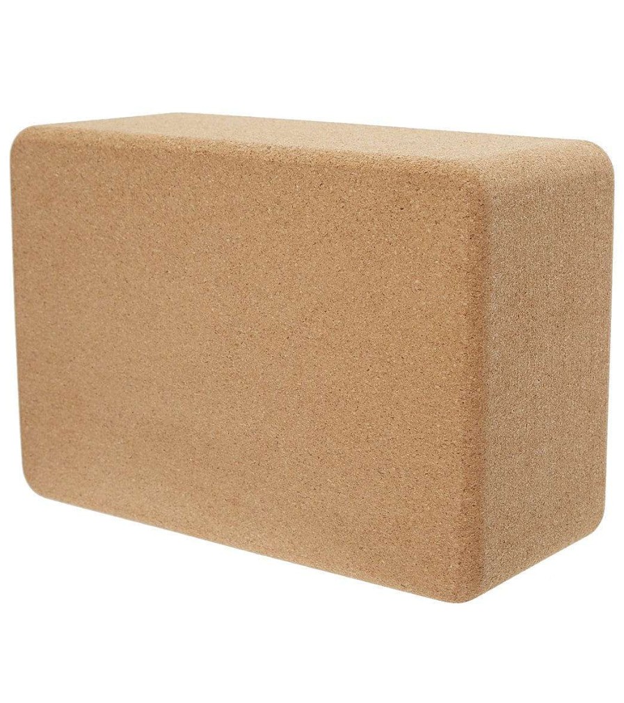 Yoga Mats & Props Everyday Yoga | Cork Yoga Block 3 Inch Natural