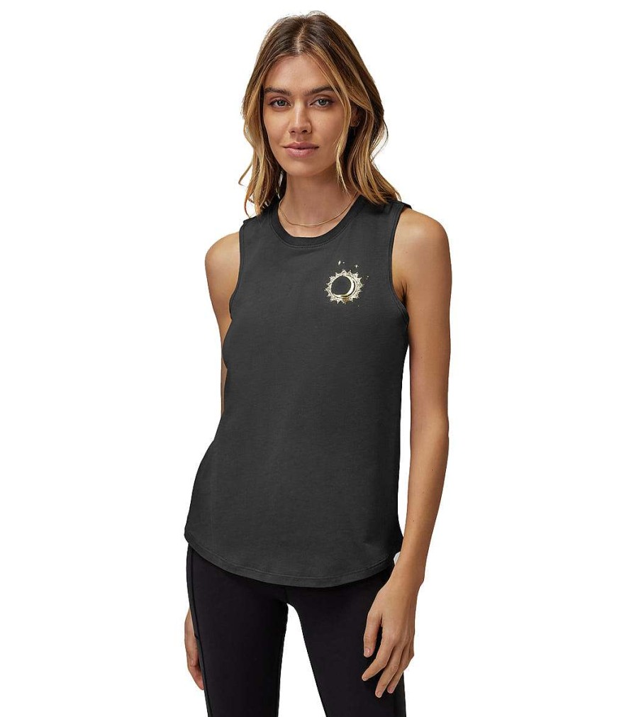 Clothing Spiritual Gangster Yoga Tops | Gratitude Muscle Tank Vintage Black