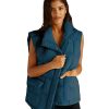 Clothing Beyond Yoga Yoga Jackets & Sweatshirts | Puffer Vest Blue Gem