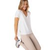 Clothing Beyond Yoga Yoga Tops | Split Up Long Tee Cloud White