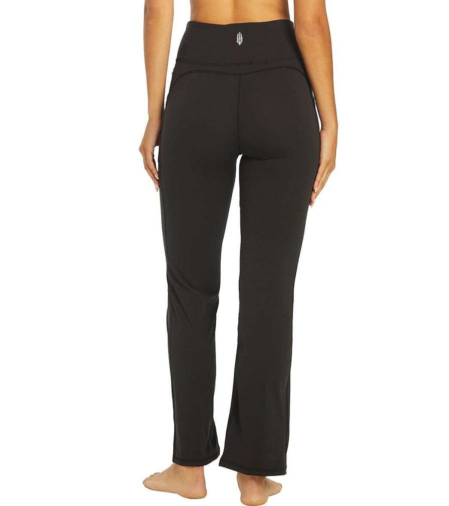 Clothing Free People Yoga Pants | Shanti Straight Leg Pants Black