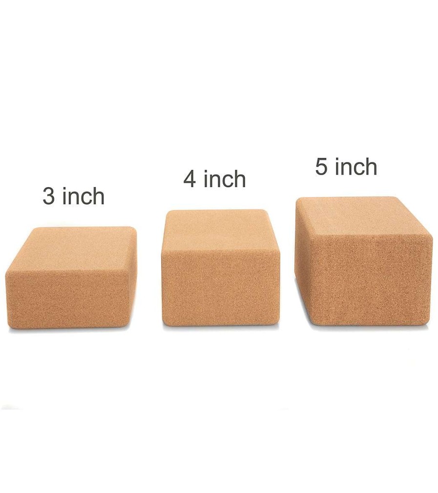 Yoga Mats & Props Everyday Yoga | Cork Yoga Block 3 Inch Natural