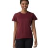 Clothing prAna Yoga Tops | Alpenglow Short Sleeve Maroon