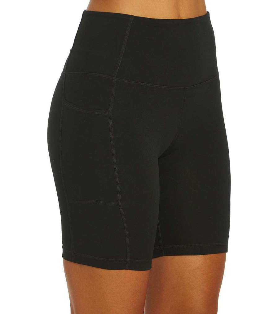 Clothing Everyday Yoga Yoga Shorts | Uphold High Waisted Biker Shorts With Pockets 7" Black