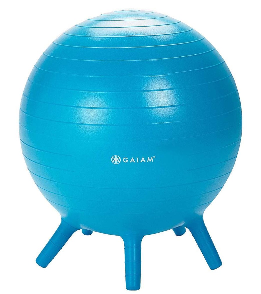 Yoga Mats & Props Gaiam | Kid'S Stay-N-Play Yoga Stability Ball Blue