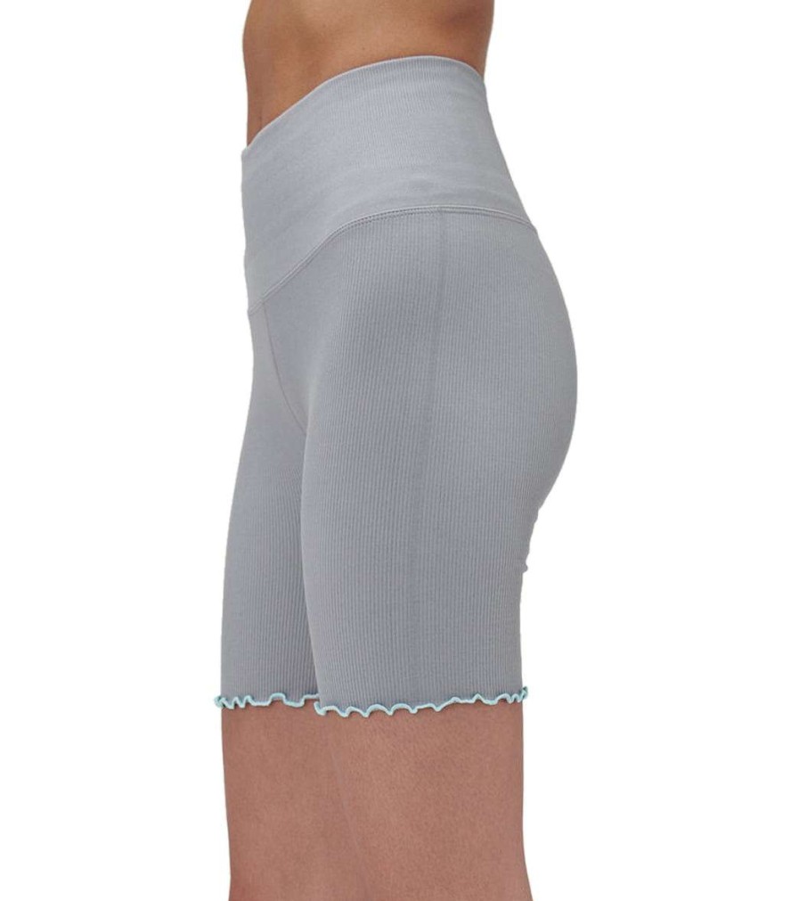 Clothing Spiritual Gangster Yoga Shorts | Seamless Ruffle Biker Short Fossil Grey