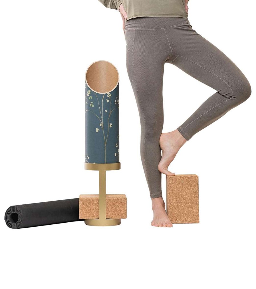 Accessories Mache | Homi Yoga Mat Storage Tube | Manzanita Teal, Gold, Beige