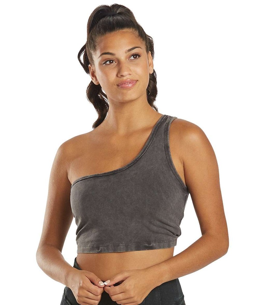 Clothing Free People Yoga Support Tanks | Hot Shot One Shoulder Black