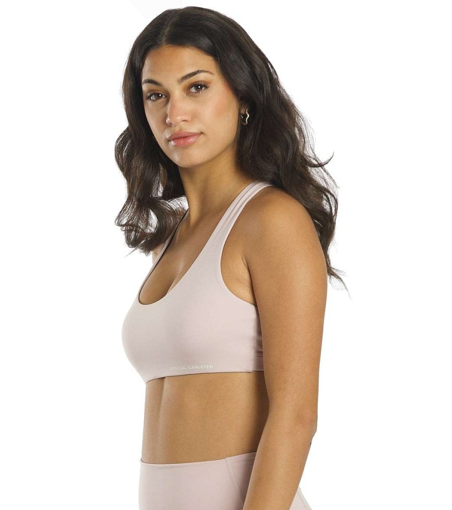 Clothing Spiritual Gangster Yoga Sports Bras | Studio Sports Bra Clean Rose Quartz