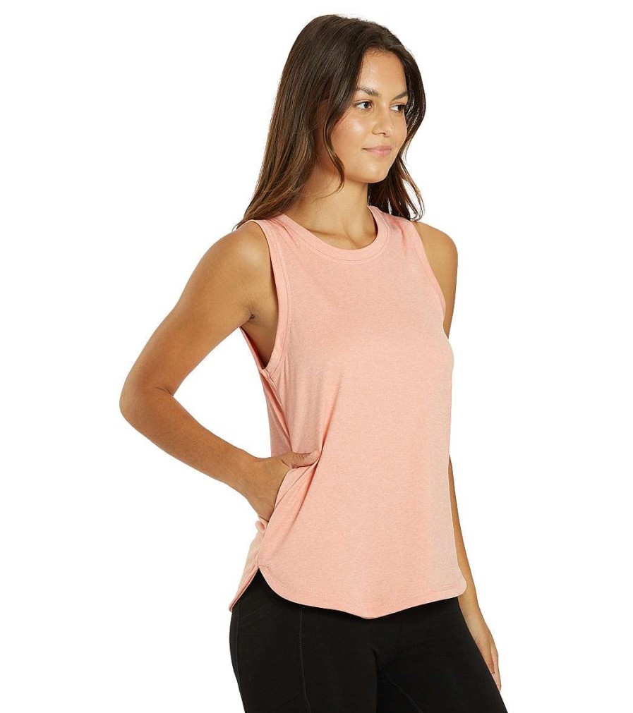 Clothing Marika Yoga Tops | Zion Tank Heather Coral Haze