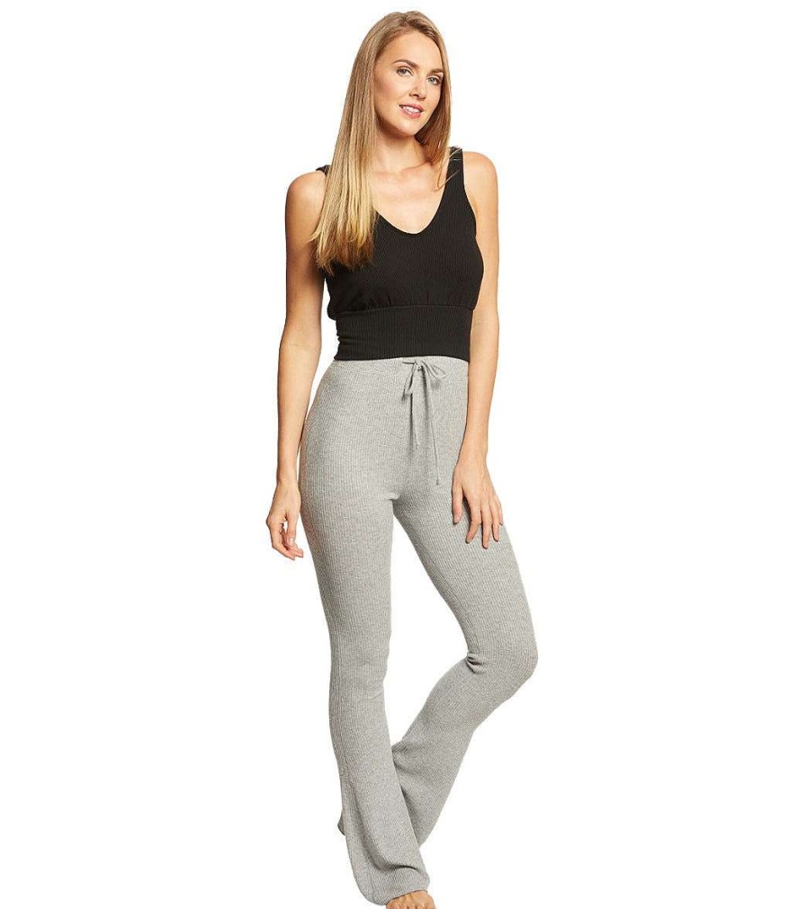 Clothing Spiritual Gangster Yoga Pants | High Rise Bell Pants Medium Heather Grey