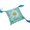 Meditation dZi | 7'' Brocade Bowl Cushion Turquoise