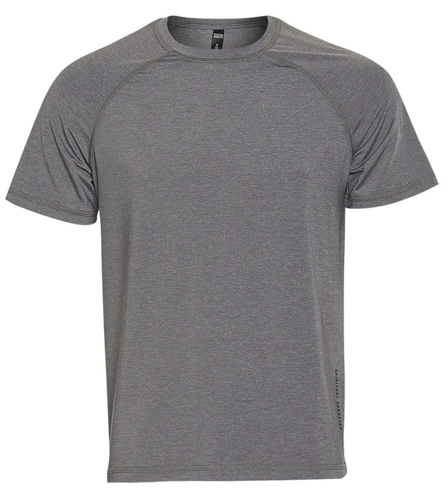 Clothing Spiritual Gangster Men'S Yoga Shirts | Men'S Sg Aries Active Tee Heather Grey