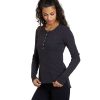 Clothing NUX Yoga Tops | Henley Long Sleeve