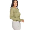 Clothing Zobha Yoga Tops | Laura Twist Top Oil Green