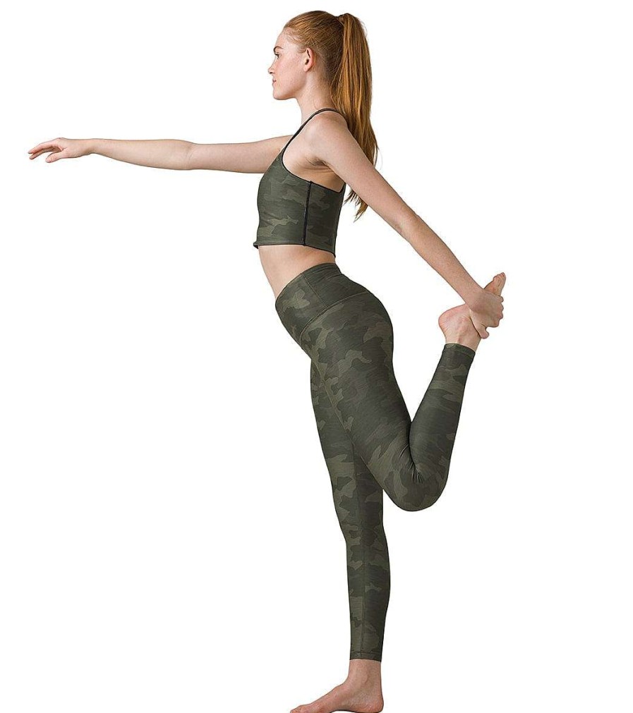 Clothing prAna Yoga Support Tanks | Momento Crop Top Black Camo