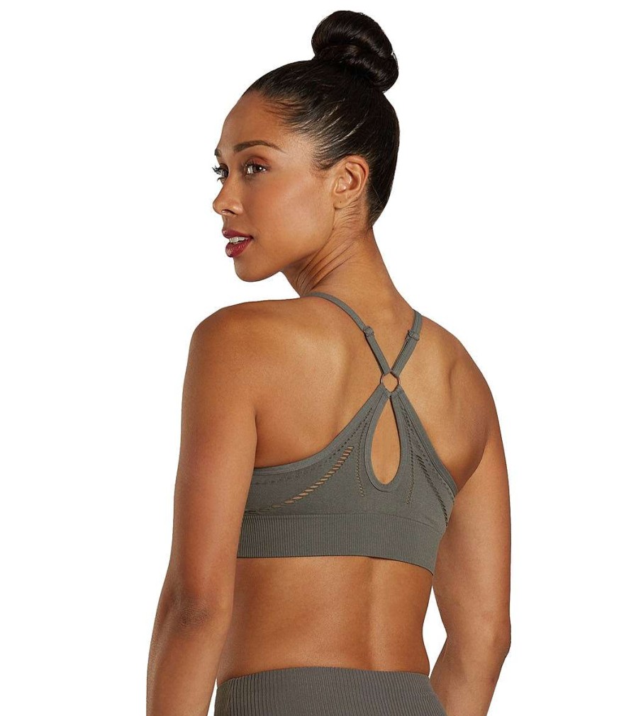 Clothing Zobha Yoga Sports Bras | London Seamless Bra Gunmetal