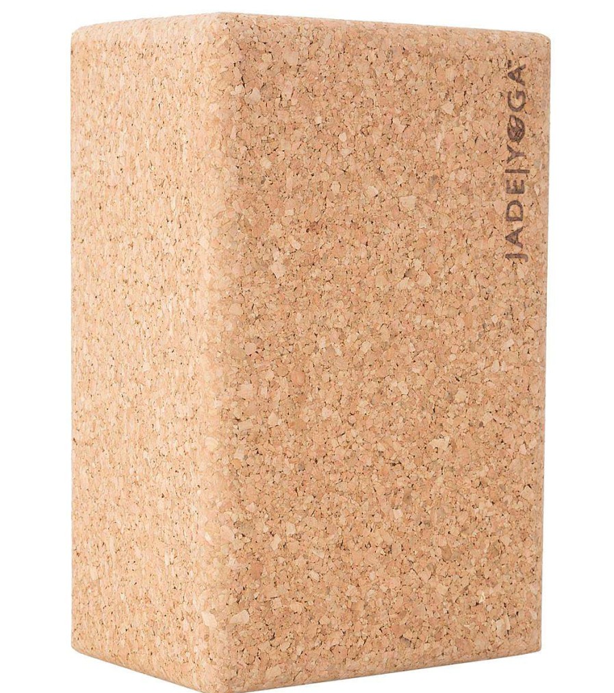 Yoga Mats & Props Jade Yoga | Cork Yoga Block Standard 4 Inch