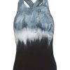 Clothing Hard Tail Yoga Support Tanks | Printed Open Back Support Tank Top Navy/White Rainbow Horizon