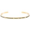 Accessories Mantraband | Braver Than You Believe, Stronger Than You Feel, Smarter Than You Think Bracelet Yellow Gold