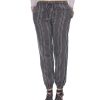 Clothing Yak & Yeti Yoga Pants | Striped Harem Jogger Lounging Pants Black