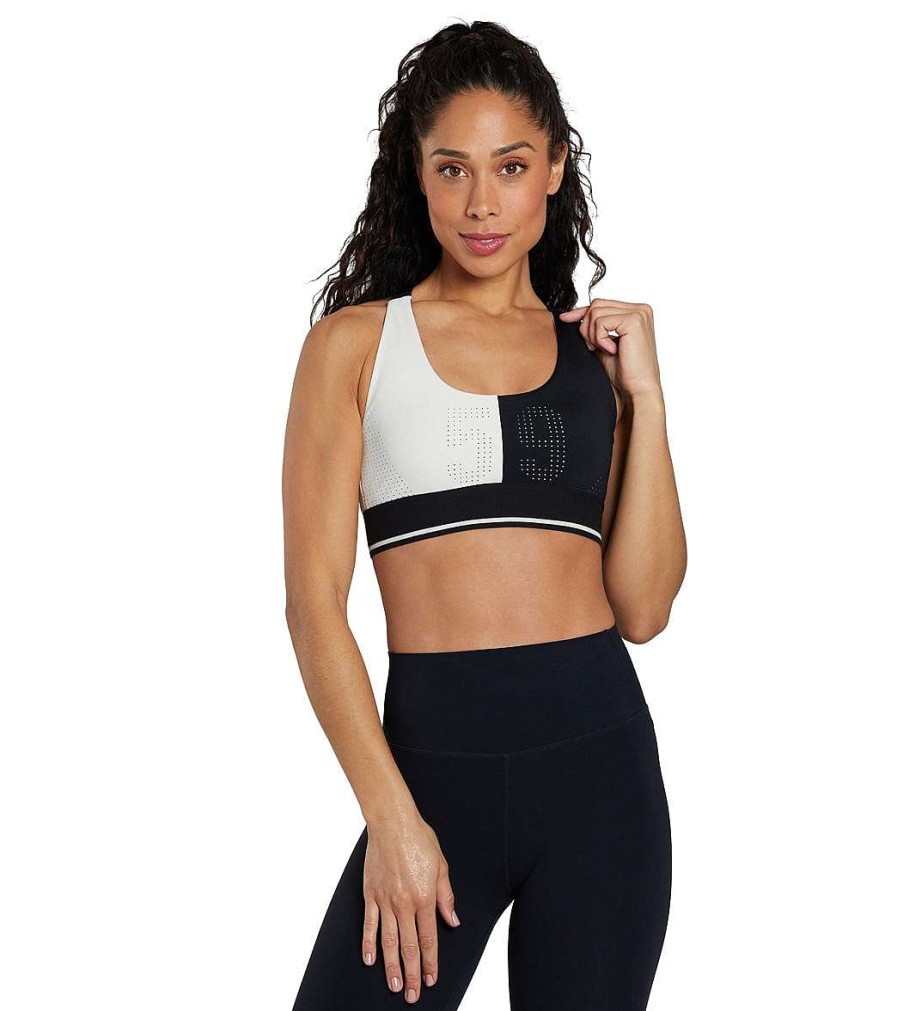 Clothing Splits 59 Yoga Sports Bras | Phoenix Recycled Techflex Bra Vintage White/Black